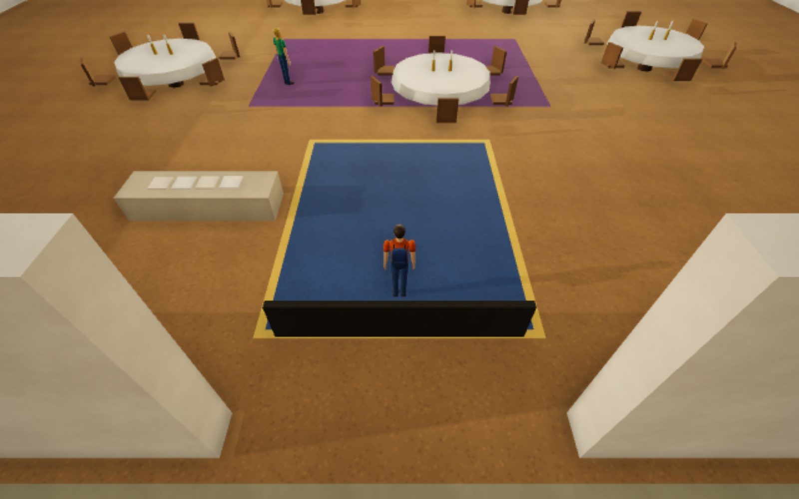 Inside the Topfer Center in Shtick City