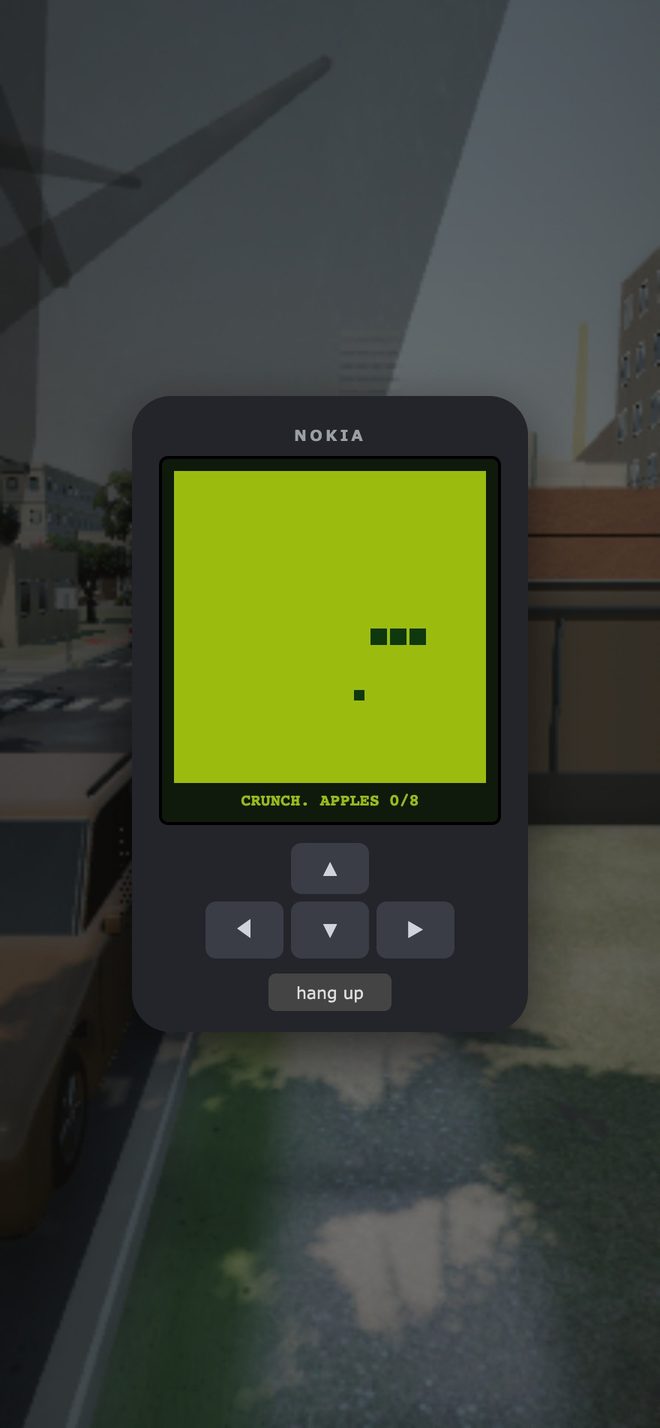 Nokia-style Snake mini-game